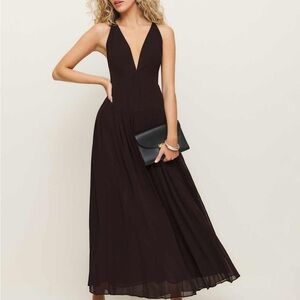 Reformation Roseanne Dress in Chocolate